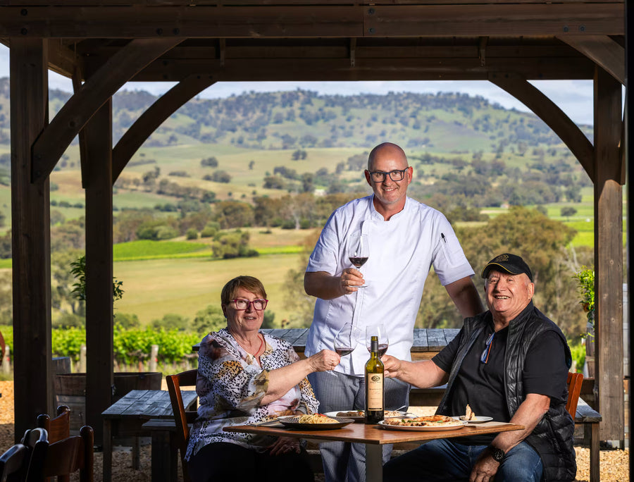 Charlie Scalzi in the God's Hill vineyard, Barossa Valley